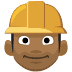 👷🏾 construction worker: medium-dark skin tone display on Facebook